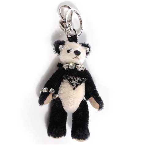 prada keychain|prada teddy bear keychain.